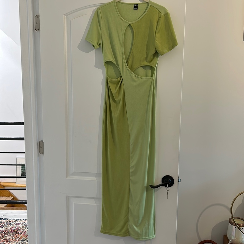 Green body con sexy dress